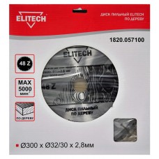 Elitech Диск пильный 300х32/30 48зуб 1820.057100