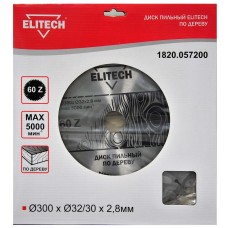 Elitech Диск пильный 300х32/30 60зуб 1820.057200