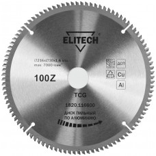 Elitech Диск пильный 216х30 100зуб алюминий 1820.116600