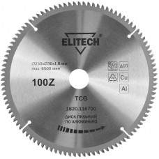 Elitech Диск пильный 235х30 100зуб алюминий 1820.116700