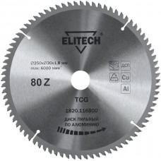 Elitech Диск пильный 250х30 80зуб алюминий 1820.116800